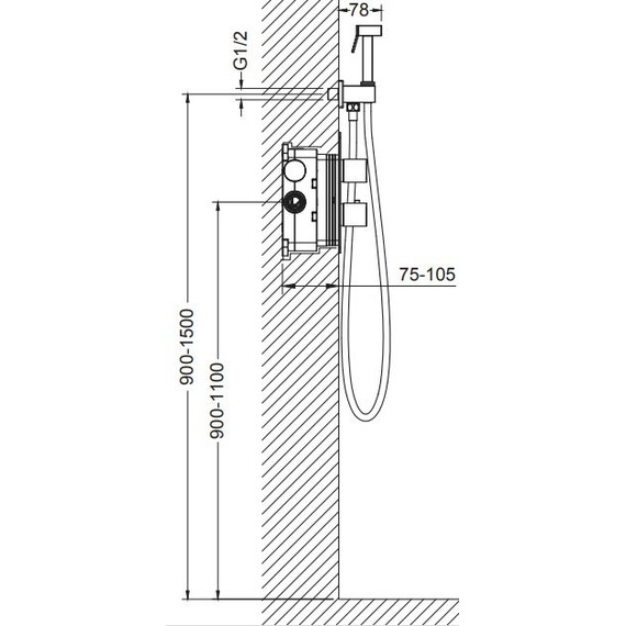 Набор для гигиенического душа с термостатом Timo Petruma 5089/00SM фото 2