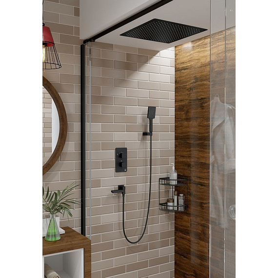 Душевая система для ванны с термостатом Timo Petruma SX-5019/03SM, черный матовый фото 3