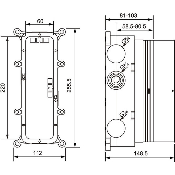 Душевая система для ванны с термостатом Timo Petruma SX-5049/03SM, черный матовый фото 8