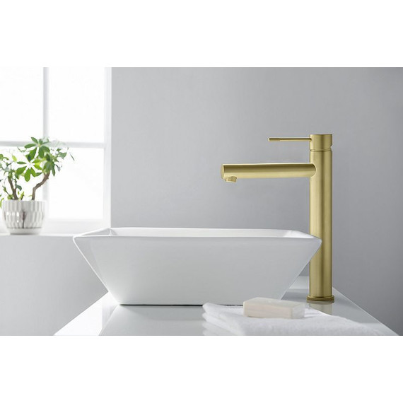 Смеситель для раковины высокий Timo Saona 2311/17F, золото матовое фото 2