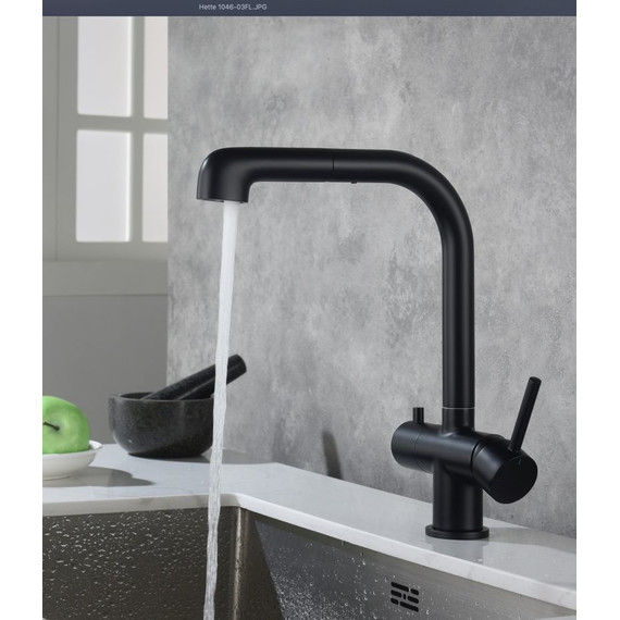 Смеситель для кухни Timo Saona 2346/03FL, черный матовый фото 2