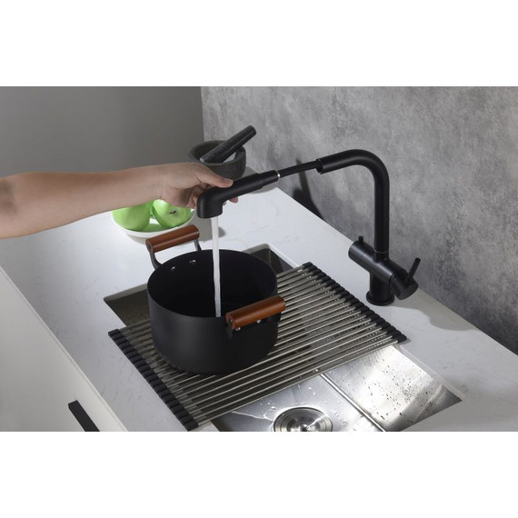 Смеситель для кухни Timo Saona 2346/03FL, черный матовый фото 4