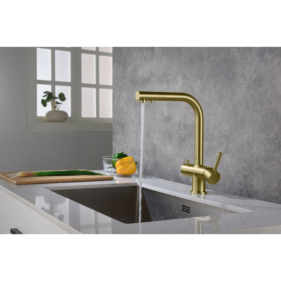 Смеситель для кухни Timo Saona 2356/17FL, золото матовое фото 3