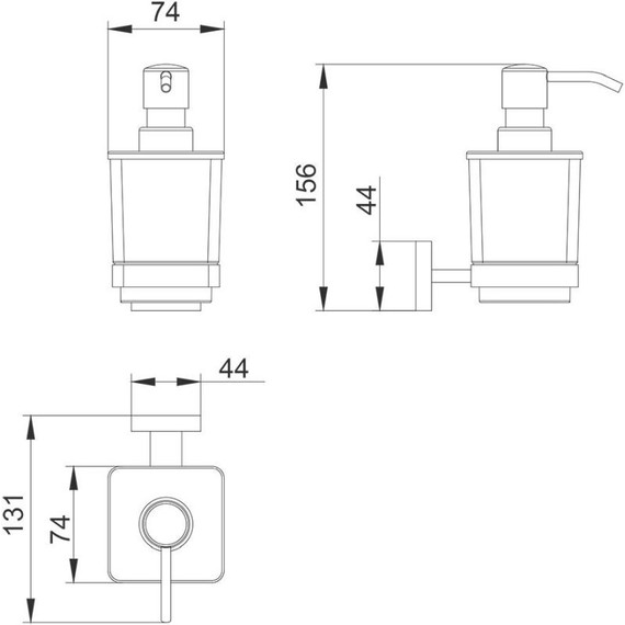 Дозатор для жидкого мыла Timo Selene 17039/17, цвет золото матовое фото 2
