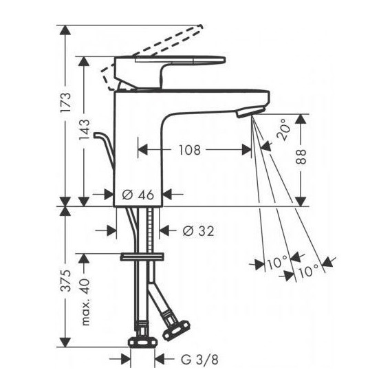 Смеситель для раковины Hansgrohe Vernis Blend 71551000 - 2 Смеситель для раковины Hansgrohe Vernis Blend 71551000 фото 2