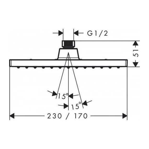 Верхний душ Hansgrohe Vernis Shape 26281000 фото 2