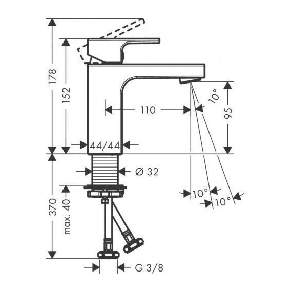Смеситель для раковины Hansgrohe Vernis Shape 71569000 фото 2