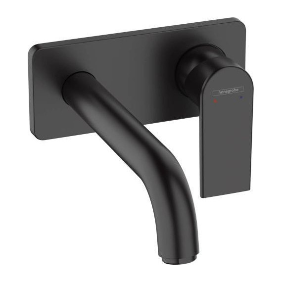 Смеситель для раковины настенный Hansgrohe Vernis Shape 71578670, черный матовый фото 