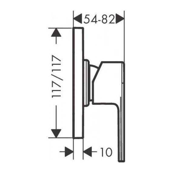 Смеситель для душа Hansgrohe Vernis Shape 71658000 - 2 Смеситель для душа Hansgrohe Vernis Shape 71658000 фото 2