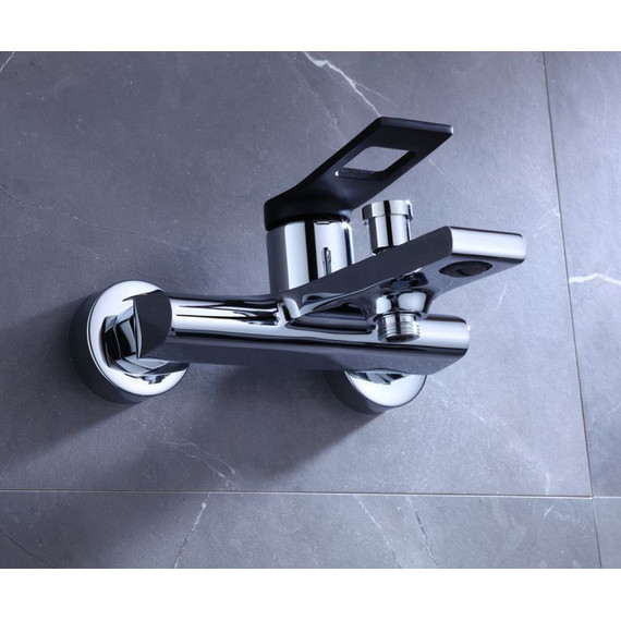 Смеситель для ванны Bronze de Luxe Element EL03CB, хром/чёрный матовый фото 3