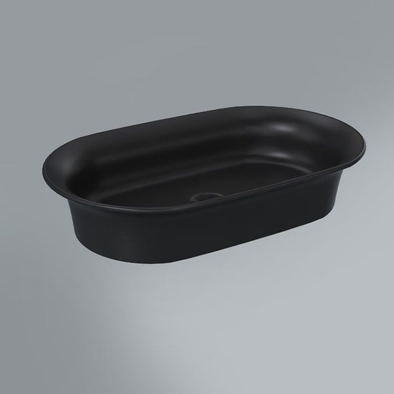 Раковина Kerama Marazzi Canaletto 65x40 см CN.wb.65\BLK.M, черный матовый фото 