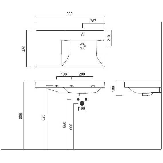 Тумба подвесная с раковиной Kerama Marazzi Cubo 90 см CU.90Rh\LIM, лимо/метц фото 3