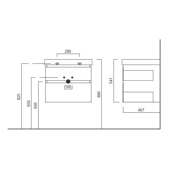Тумба подвесная с раковиной Kerama Marazzi Cubo 70 см CU.70\LIM, лимо фото 4