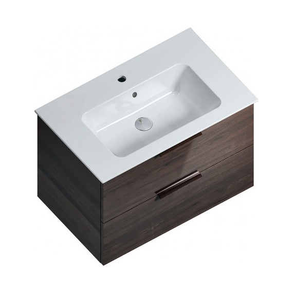 Тумба подвесная с раковиной Kerama Marazzi Piano 85 см PI.85\OLM, дымчатый вяз фото 