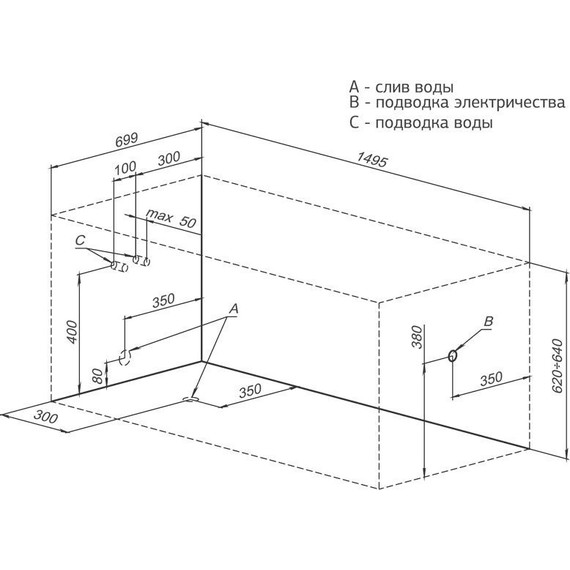 Ванна акриловая Aquanet Nord 150х70 см 242330, Размер - мм: 1500х700 - 9 Ванна акриловая Aquanet Nord 150х70 см 242330, Размер - мм: 1500х700 фото 9