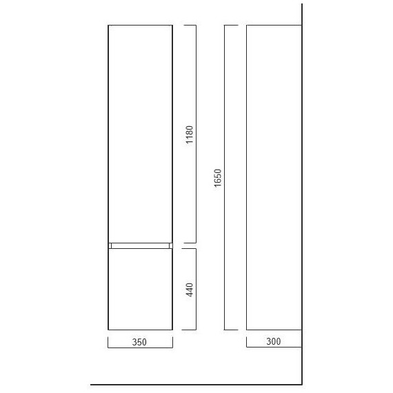 Пенал подвесной Kerama Marazzi Cubo 35 см CU.165Lh\MAL, мальва - 2 Пенал подвесной Kerama Marazzi Cubo 35 см CU.165Lh\MAL, мальва фото 2