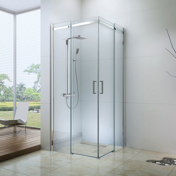 Душевое ограждение Berges Wasserhaus Melita 80х80 см 061023, хром/прозрачное фото 2