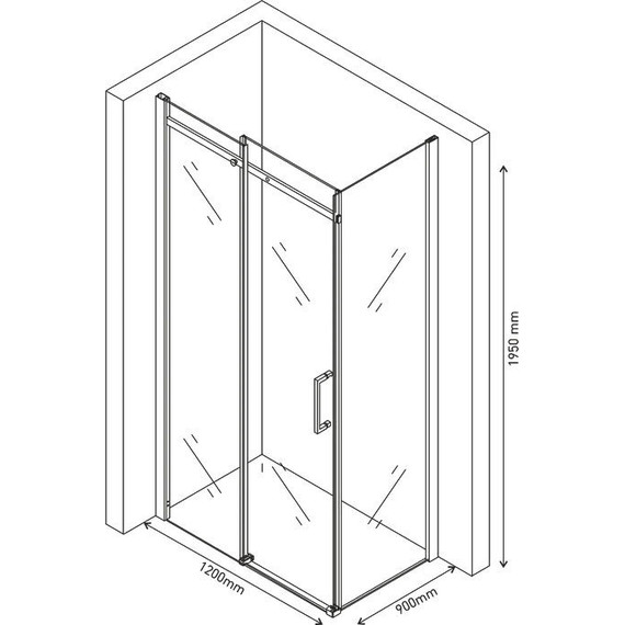 Душевое ограждение Berges Wasserhaus Melita 120х90 см 061018, хром/прозрачное фото 3