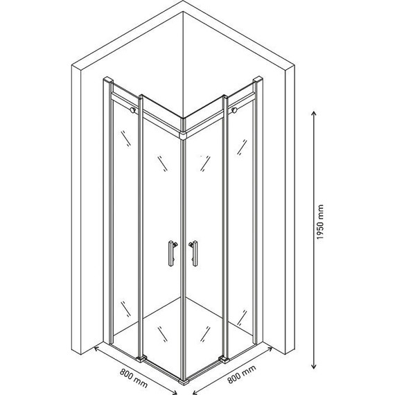 Душевое ограждение Berges Wasserhaus Melita 80х80 см 061023, хром/прозрачное фото 3