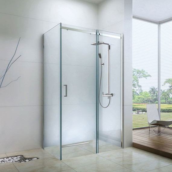 Душевое ограждение Berges Wasserhaus Melita 120х90 см 061018, хром/прозрачное фото 2