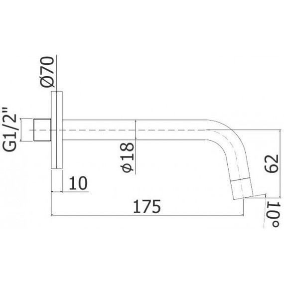 Излив для ванны Paffoni Light 00241704, чёрный матовый - 2 Излив для ванны Paffoni Light 00241704, чёрный матовый фото 2