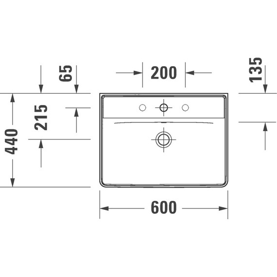 Раковина подвесная Duravit D-Neo 60 см 2366600000 фото 7