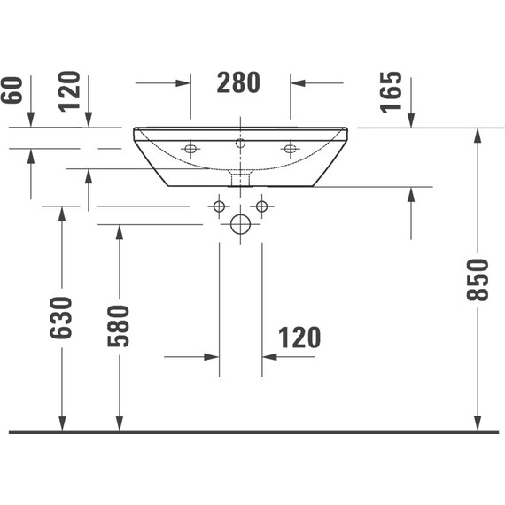 Раковина подвесная Duravit D-Neo 60 см 2366600000 фото 8
