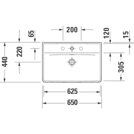 Раковина подвесная Duravit D-Neo 65 см 2366650000 фото 7