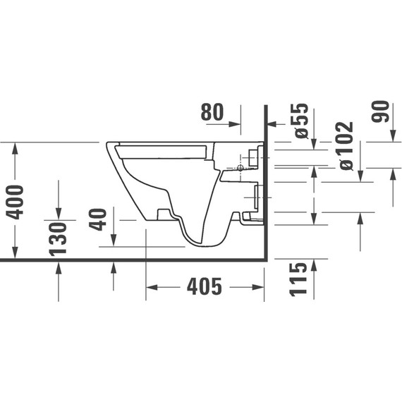 Унитаз подвесной Duravit D-Neo Rimless 2577090000 фото 10