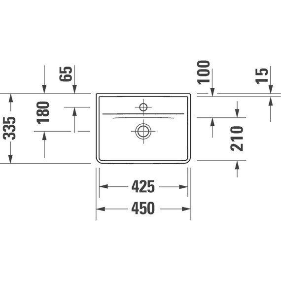 Раковина подвесная Duravit D-Neo 45 см 0738450041 фото 7