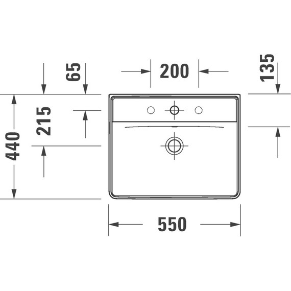 Раковина подвесная Duravit D-Neo 55 см 2366550000 фото 7