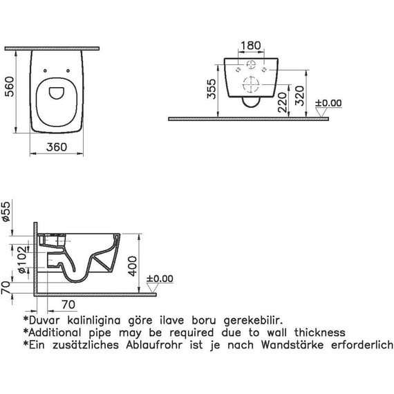 Унитаз подвесной Vitra Metropole Rim-Ex 7672B003-0075, Цвет производителя: белый фото 2