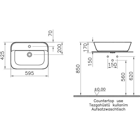 Раковина-чаша Vitra Geo 60 см 7426B003-0001 фото 2