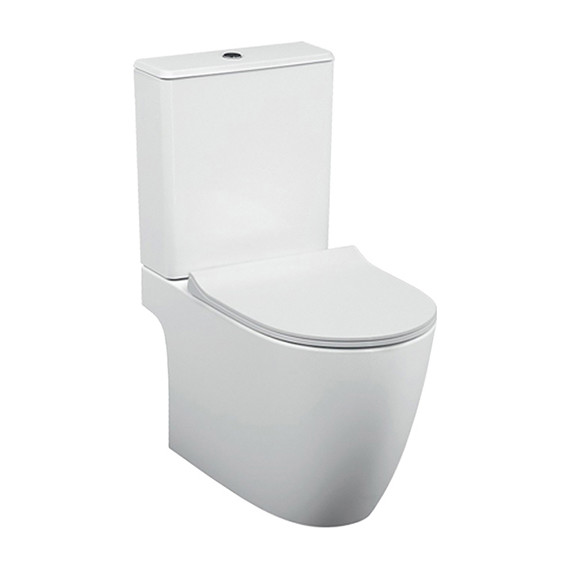 Унитаз-компакт безободковый VitrA Sento Open-Back 9830B003-7204 с крышкой микролифт фото 