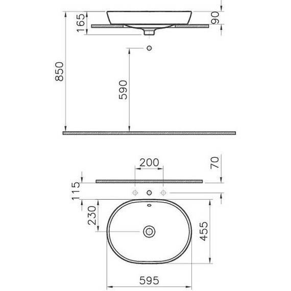 Раковина-чаша Vitra Metropole 60 см 5942B003-0012 фото 2