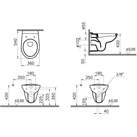 Унитаз подвесной Vitra Norm Fit 6855B099-1777 фото 4