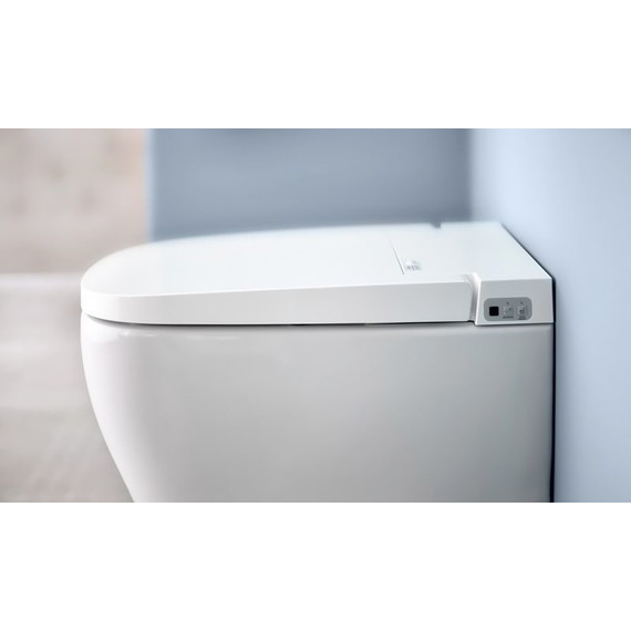 Унитаз-биде подвесной безободковый импульсный Vitra V-Care Comfort 5674B003-6194 с крышкой микролифт - 4 Унитаз-биде подвесной безободковый импульсный Vitra V-Care Comfort 5674B003-6194 с крышкой микролифт фото 4