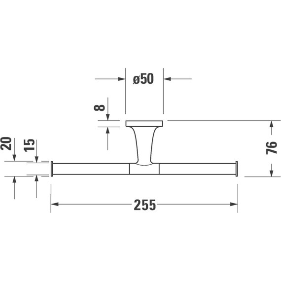 Держатель для туалетной бумаги Duravit Starck T 0099384600, чёрный матовый фото 4