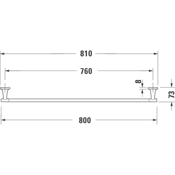 Держатель для полотенца Duravit Starck T 0099434600, чёрный матовый - 2 Держатель для полотенца Duravit Starck T 0099434600, чёрный матовый фото 2
