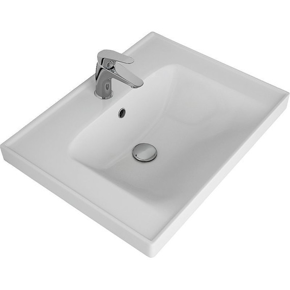 Тумба напольная с раковиной Dreja Grace Plus 60 см 99.0904, белый глянец фото 5