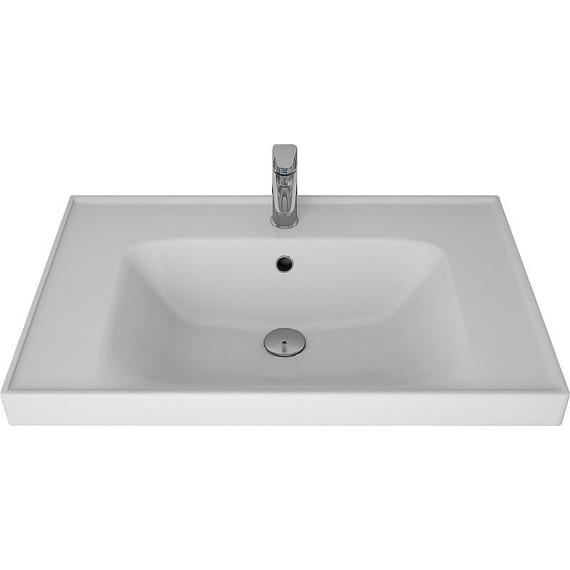 Тумба подвесная с раковиной Dreja Grace 70 см 99.0910, белый глянец фото 5