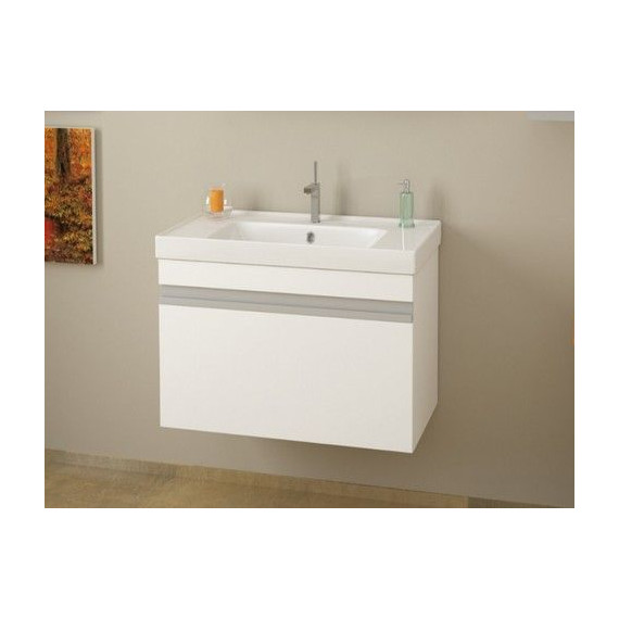 Тумба подвесная с раковиной Dreja Grace 60 см 99.0909, белый глянец фото 2