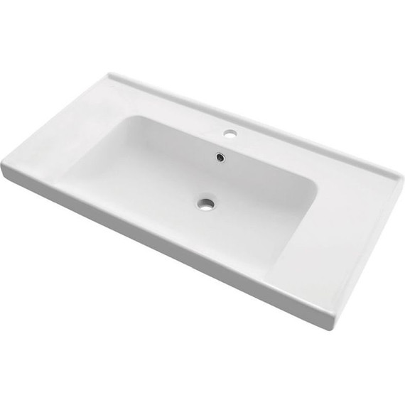 Тумба напольная с раковиной Dreja Grace Plus 90 см 99.0906, белый глянец фото 4