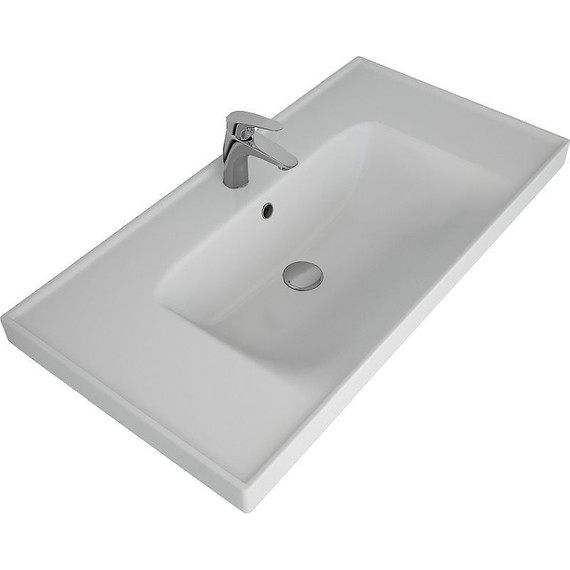 Тумба напольная с раковиной Dreja Grace Plus 90 см 99.0906, белый глянец фото 7