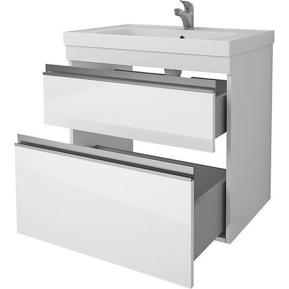 Тумба напольная с раковиной Dreja Grace Plus 70 см 99.0905, белый глянец фото 9