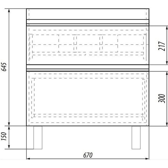 Тумба напольная с раковиной Dreja Grace Plus 70 см 99.0905, белый глянец фото 17