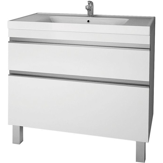 Тумба напольная с раковиной Dreja Grace Plus 90 см 99.0906, белый глянец фото 