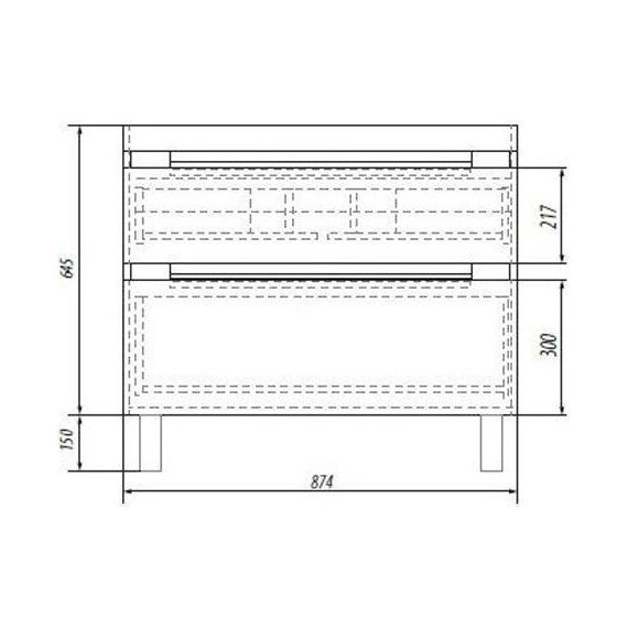 Тумба напольная с раковиной Dreja Grace Plus 90 см 99.0906, белый глянец фото 9