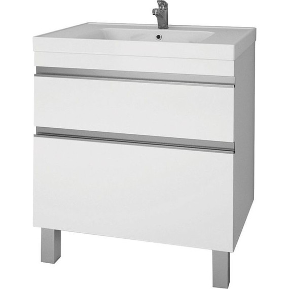 Тумба напольная с раковиной Dreja Grace Plus 70 см 99.0905, белый глянец фото 