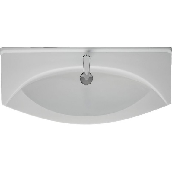 Тумба подвесная с раковиной Dreja Laguna 105 см 99.0104, белый глянец (раковина Лагуна) фото 7